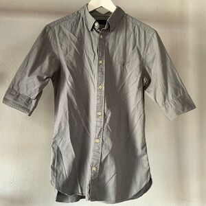 🔥MOVING CLOSEOUT BEFORE DONATION All Saints Gray Casual Button Down Shirt